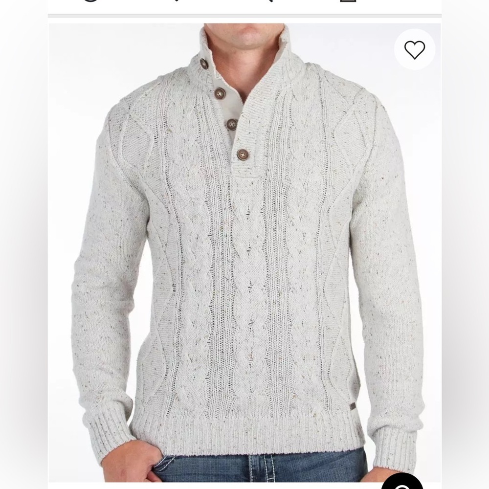 Buckle Black Pullover Henley Determine Sweater Men’s Size Medium